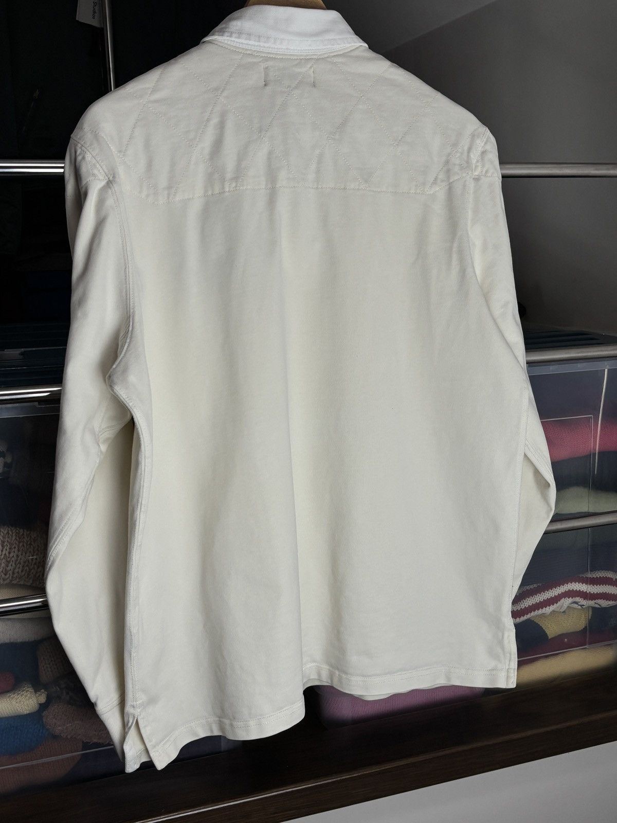 Polo Ralph Lauren Polo Ralph Lauren Creme Vintage Long Sleeve Rugby Over Shirt Size US L / EU 52-54 / 3 - 7 Thumbnail