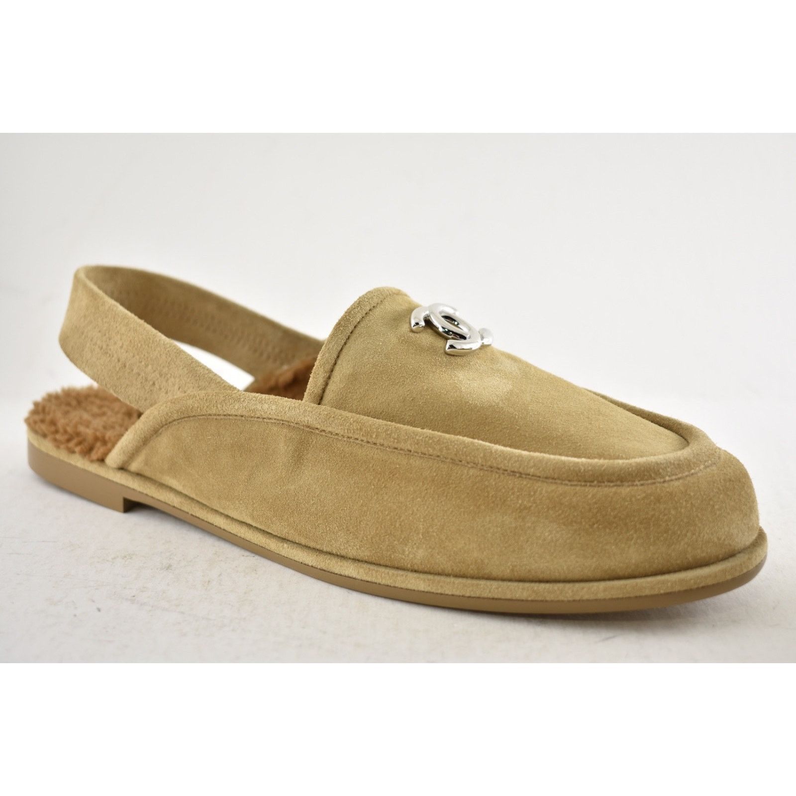 Chanel Chanel Dark Beige Suede Shearling Slingback Loafer Flat 41 Size US 10 / IT 40 - 8 Thumbnail