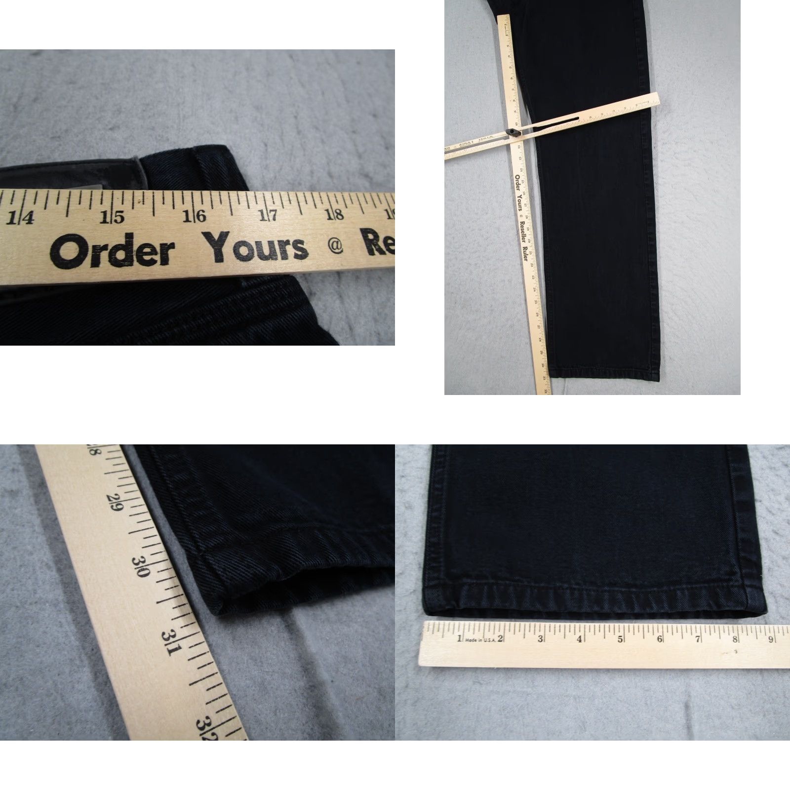 Hugo Boss VINTAGE Hugo Boss Jeans Black Straight 36 32x31 Denim 90s Mens Size US 36 / EU 52 - 8 Thumbnail