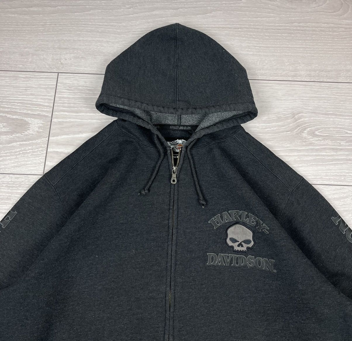 Harley Davidson Harley Davidson Y2K Big Logo Full Zip Hoodie Size US XL / EU 56 / 4 - 5 Thumbnail