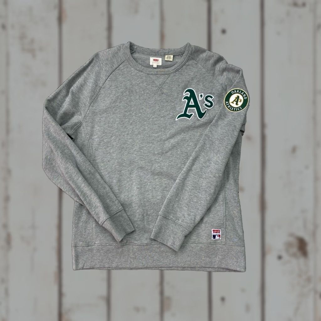 Levi's VINTAGE Levis MLB Oakland Athletics Sweatshirt Pullover Women's XL Gray Pullover Activewear Women Giants? Size XL / US 12-14 / IT 48-50 - 1 Thumbnail