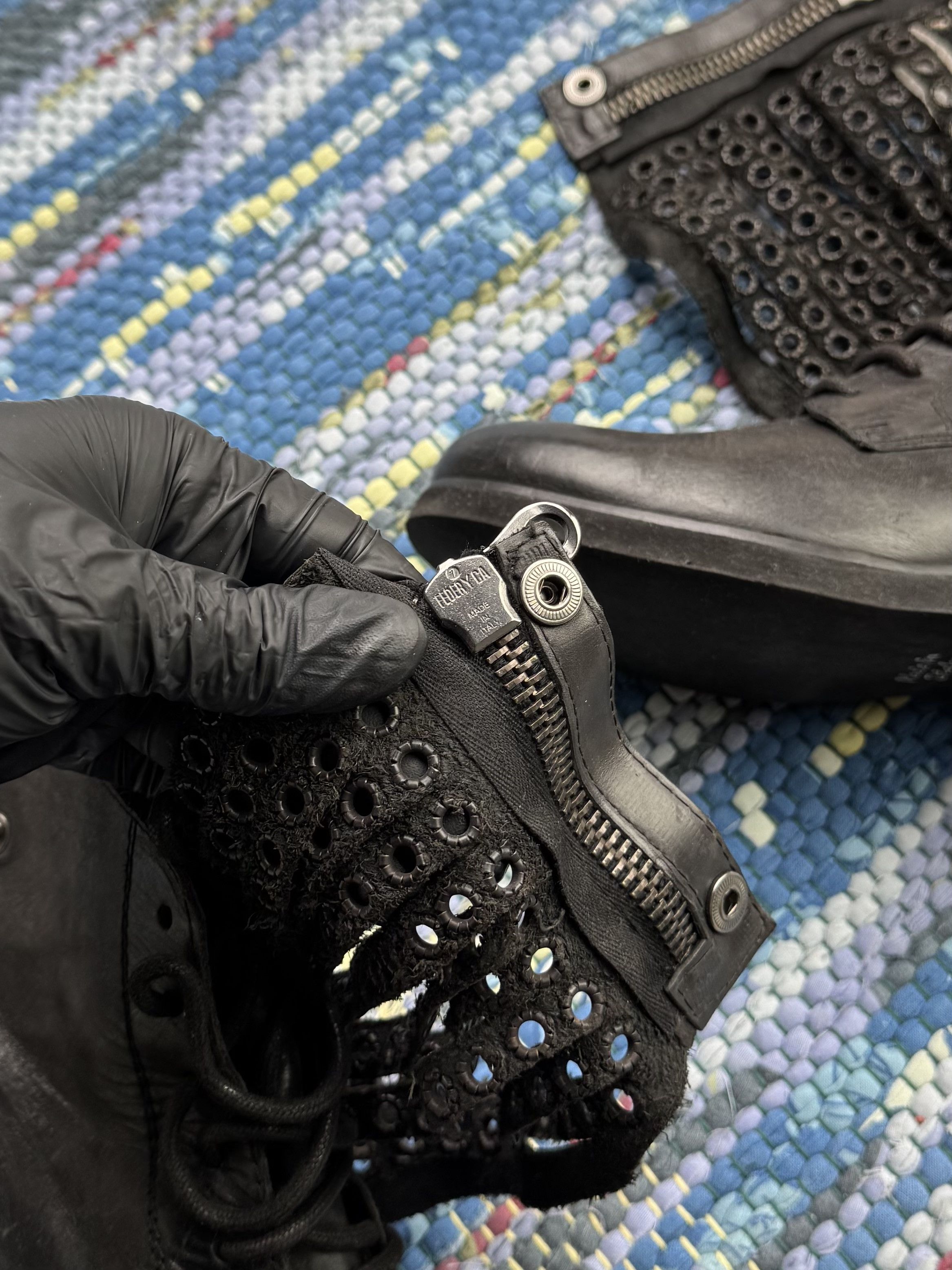 If Six Was Nine Vintage Leather Boots With Straps D15 A780(629) Size US 8 / IT 38 - 10 Thumbnail