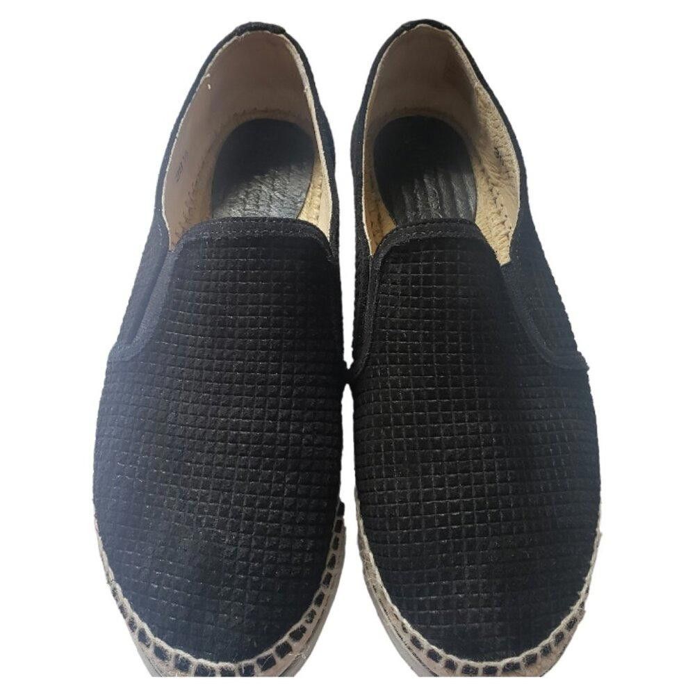 Jimmy Choo SH110 Jimmy Choo Black Cubed Suede Dawn Slip On Espadrille Size US 9.5 / IT 39.5 - 1 Thumbnail