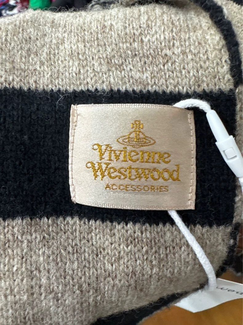 Vivienne Westwood Vivienne Westwood Striped pom-pom scarf Size ONE SIZE - 3 Thumbnail