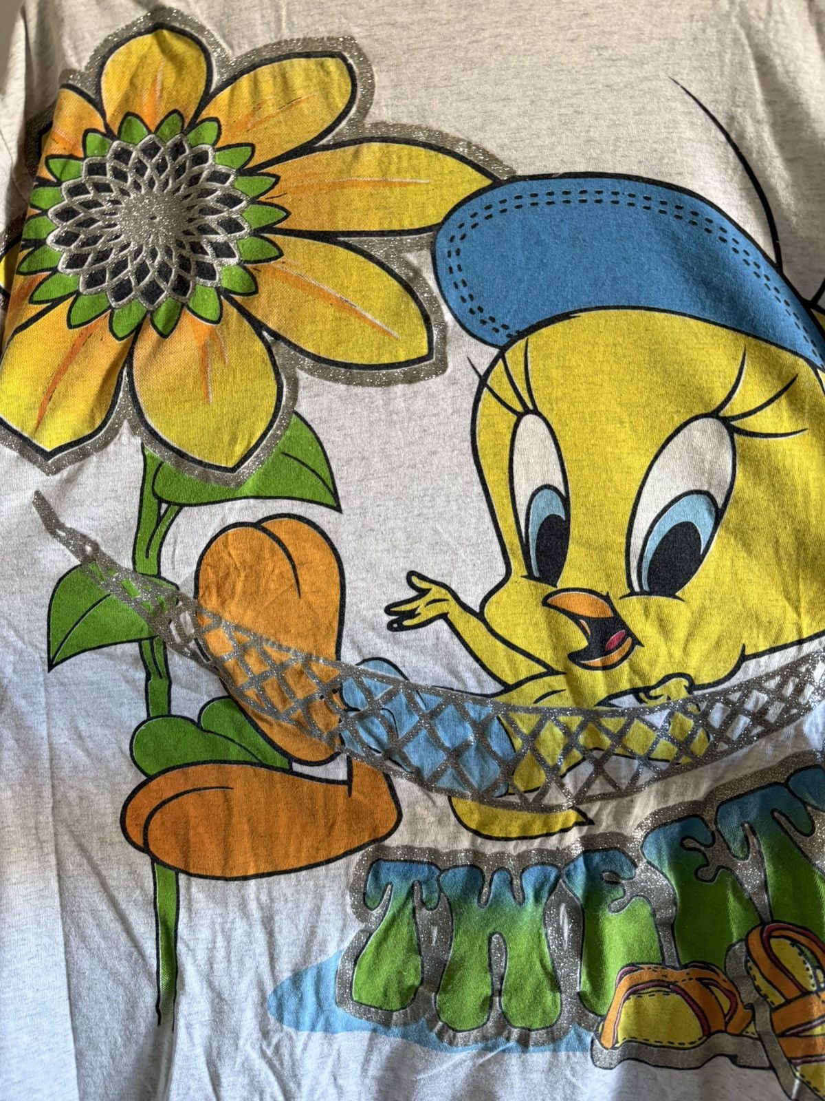Vintage Tweety Bird Vintage Glitter Tee Size US XL / EU 56 / 4 - 3 Thumbnail