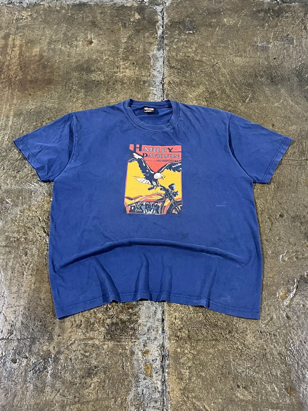 Harley Davidson × Vintage Crazy Vintage Y2K Harley Davidson Eagle Logo Skater Tee Size US XXL / EU 58 / 5 - 1 Thumbnail