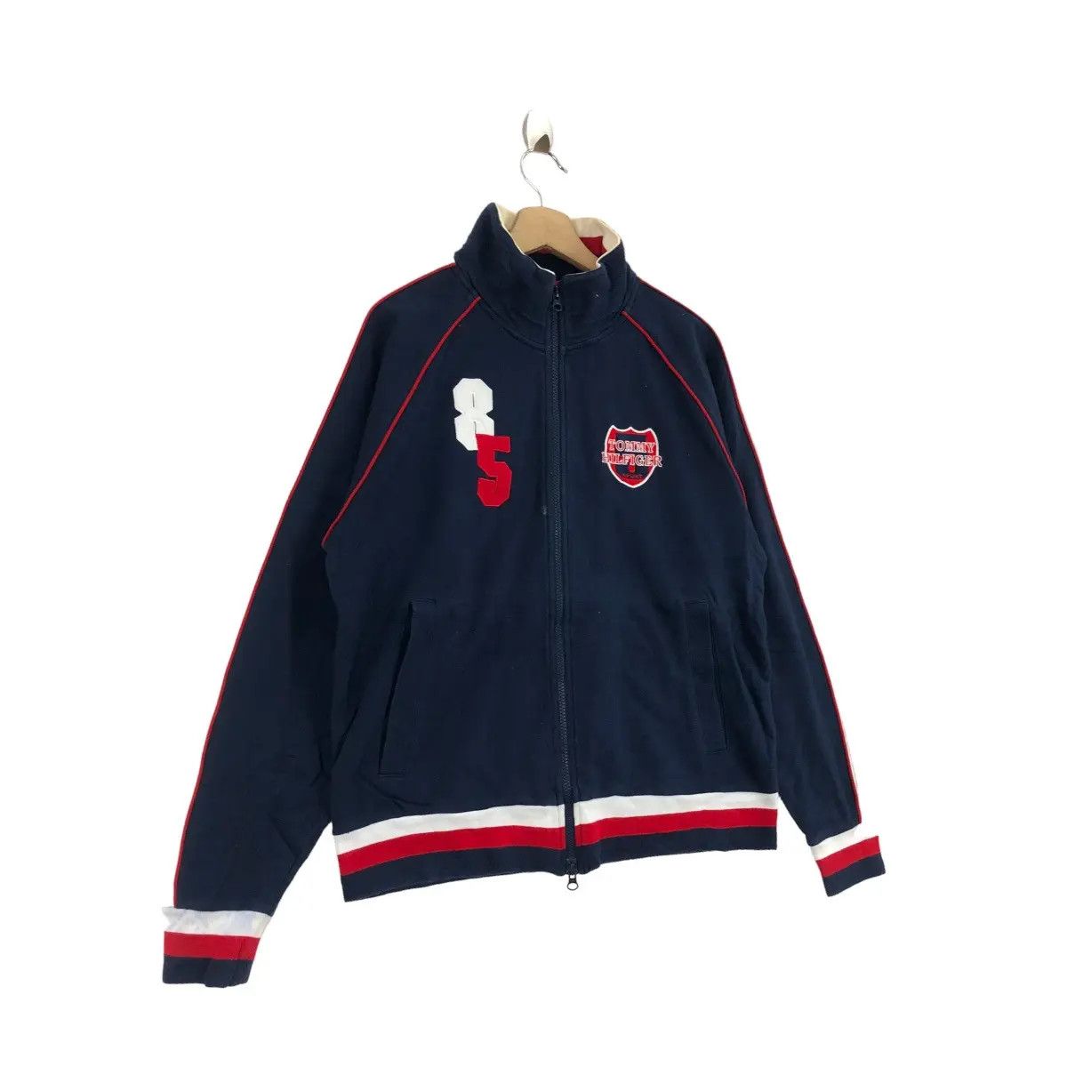 Tommy Hilfiger Vtg TOMMY HILFIGER SPORT Collection Crest Zipper Sweater Size US L / EU 52-54 / 3 - 5 Thumbnail