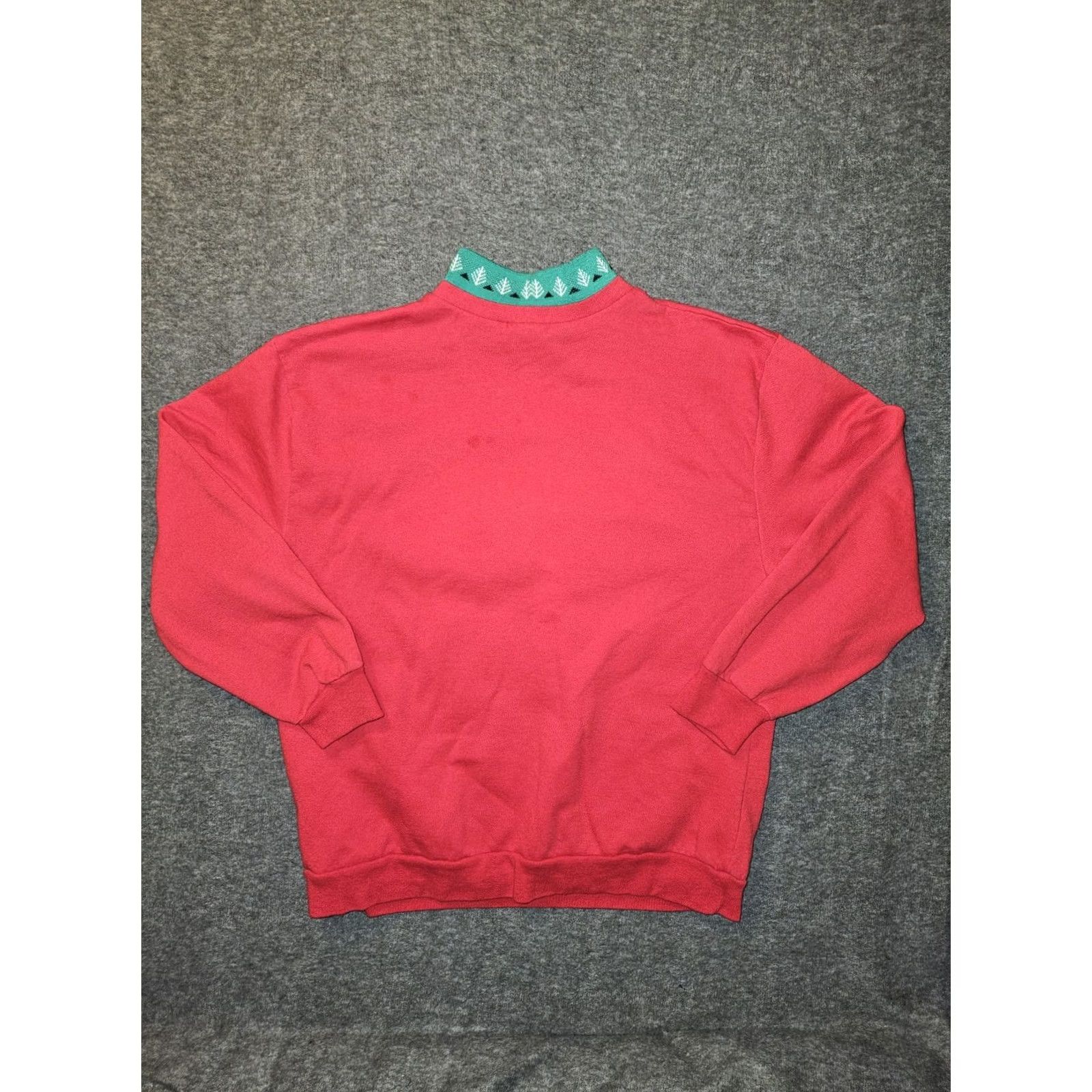 Vintage VINTAGE Bobbie Brooks Christmas Sweater Women's Large Pullover Red Holidays Size L / US 10 / IT 46 - 6 Thumbnail