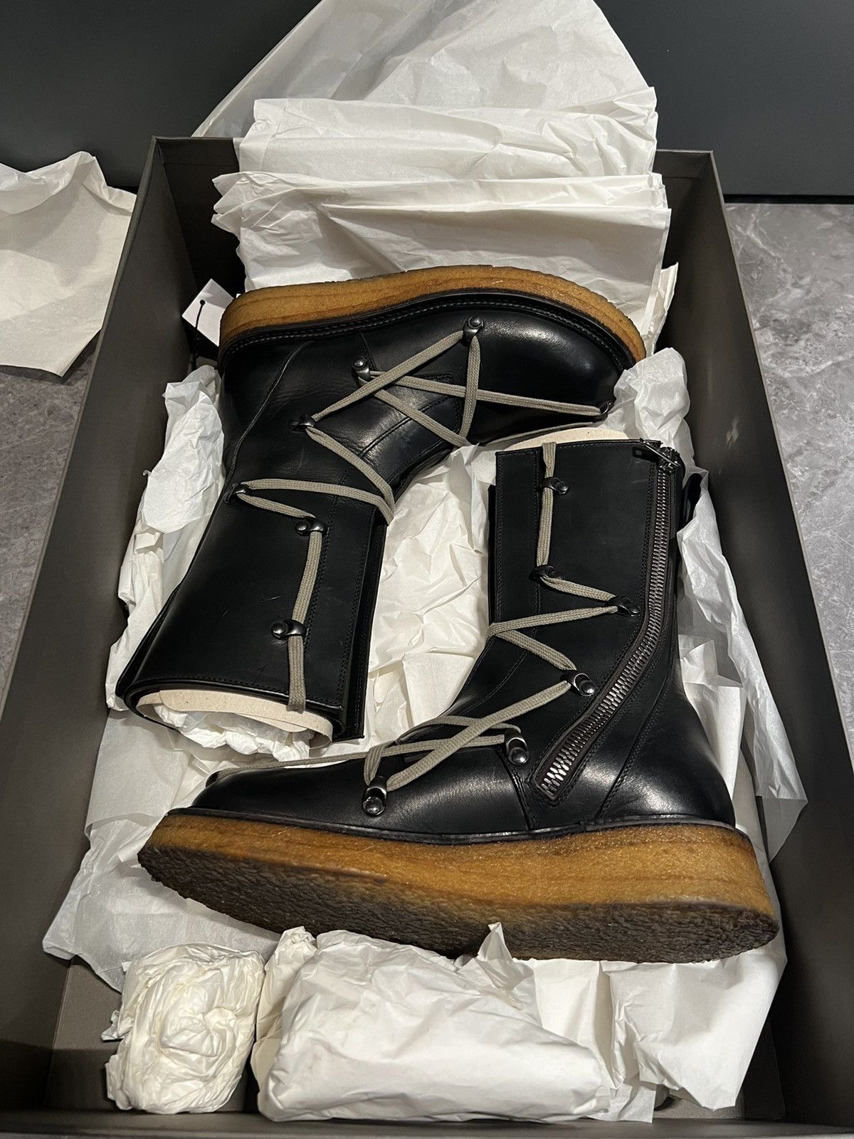 Rick Owens Rick Owens FW17 Glitter Pentagram Creeper boots sz39.5 Size US 6.5 / EU 39-40 - 10 Thumbnail