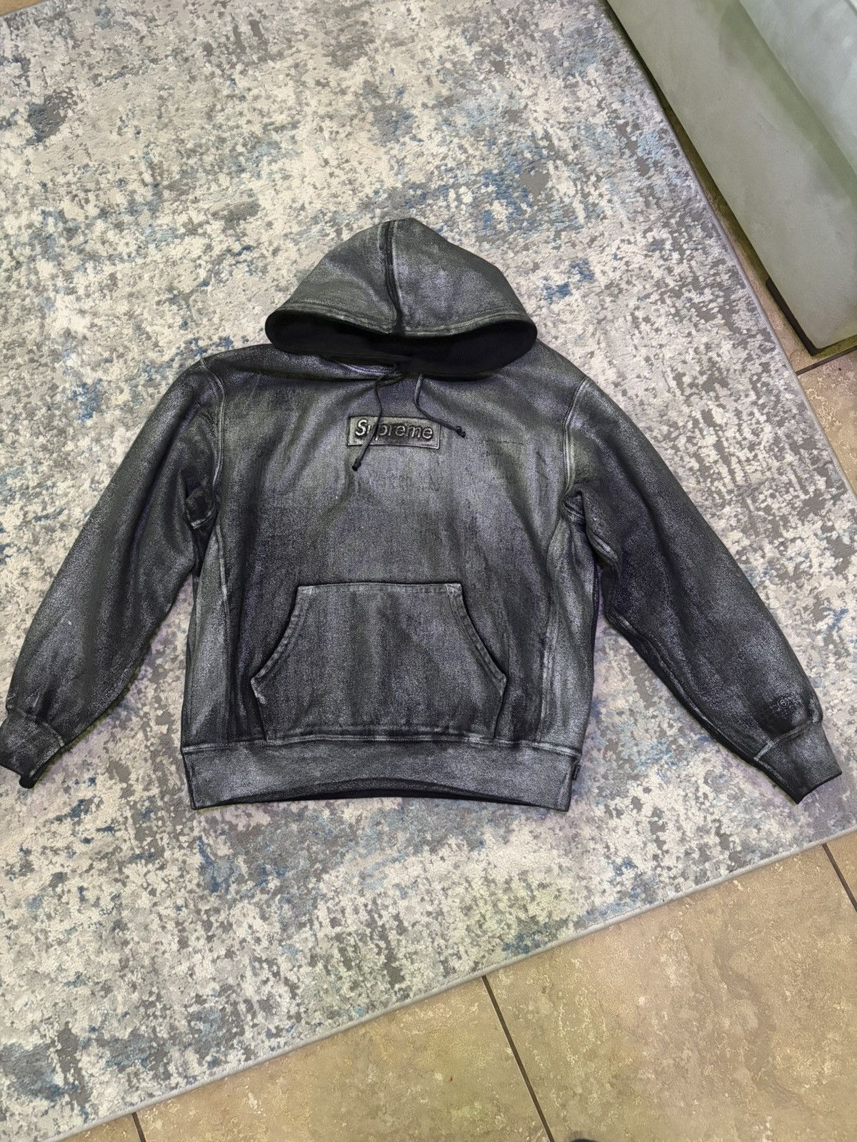 Maison Margiela × Supreme Supreme MM6 Maison Margiela Box Logo Hooded Sweatshirt Foil Size US M / EU 48-50 / 2 - 1 Thumbnail