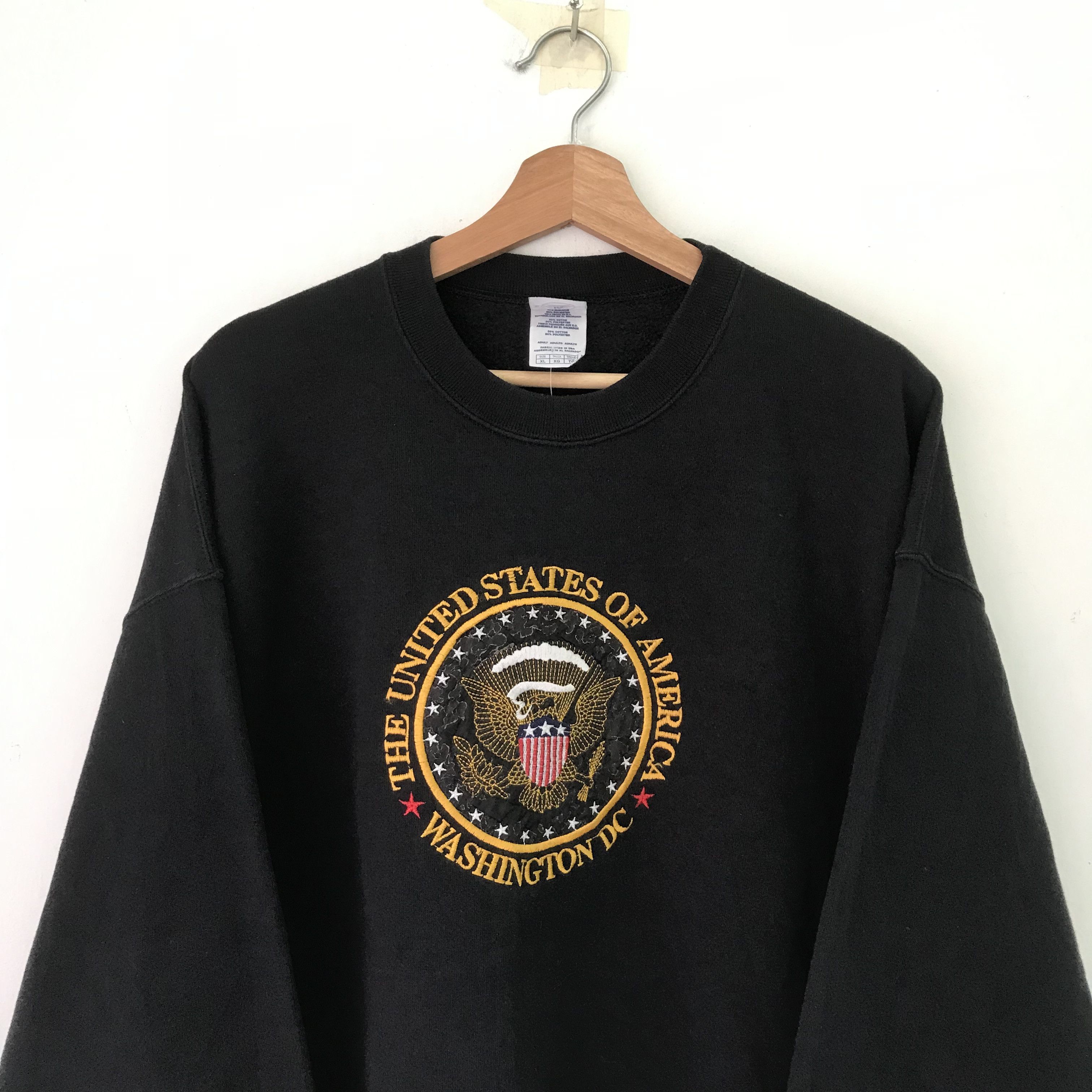 Japanese Brand Vintage Washington Dc Black Sweatshirt Xlarge - 648 Size US XL / EU 56 / 4 - 6 Thumbnail