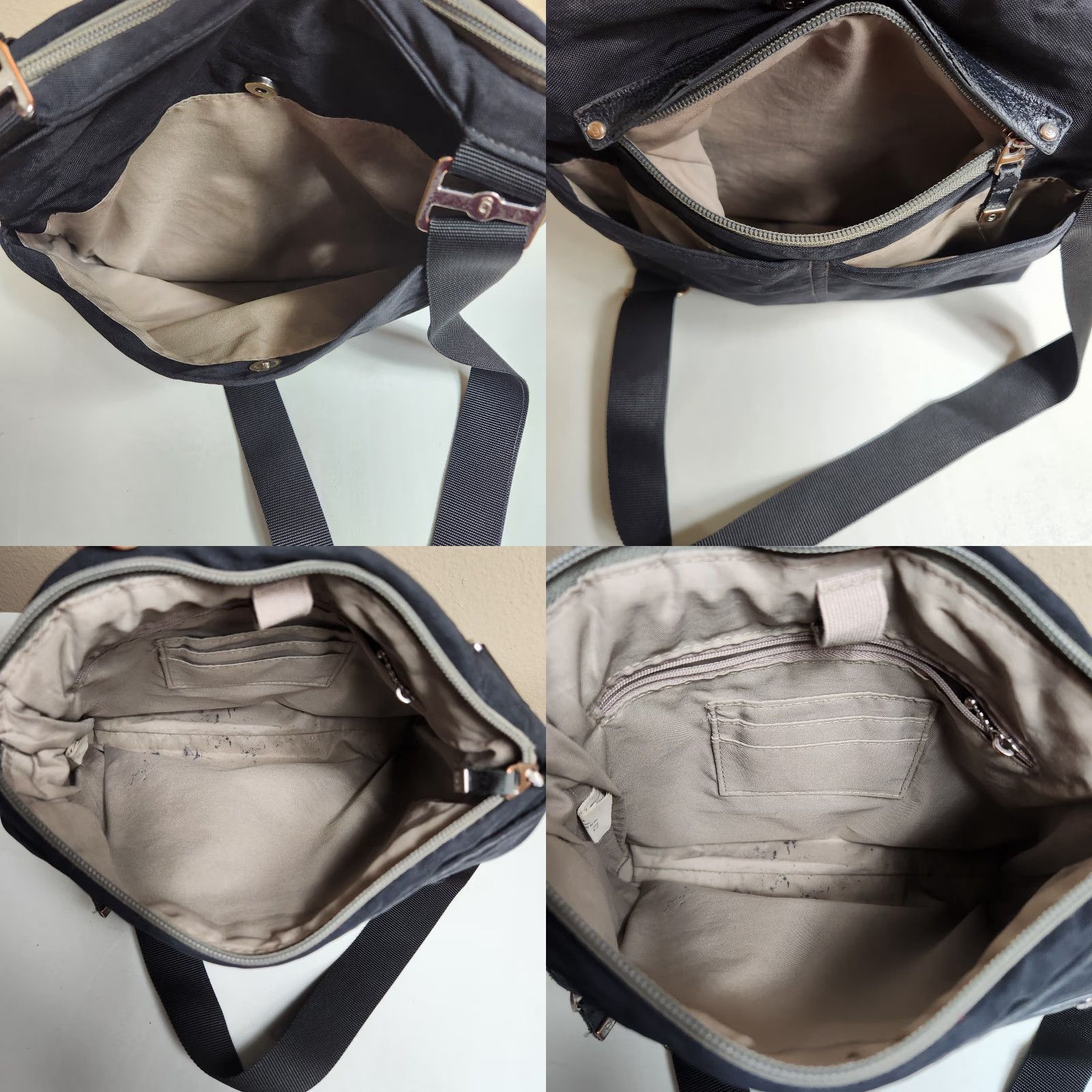 Vintage VINTAGE Baggallini Crossbody Bag Travel Nylon Womens Black All Around Strap Adjustable Medium HxWxD 9x12x2 - City, Travel, Water Resistant Womens Size ONE SIZE - 8 Thumbnail