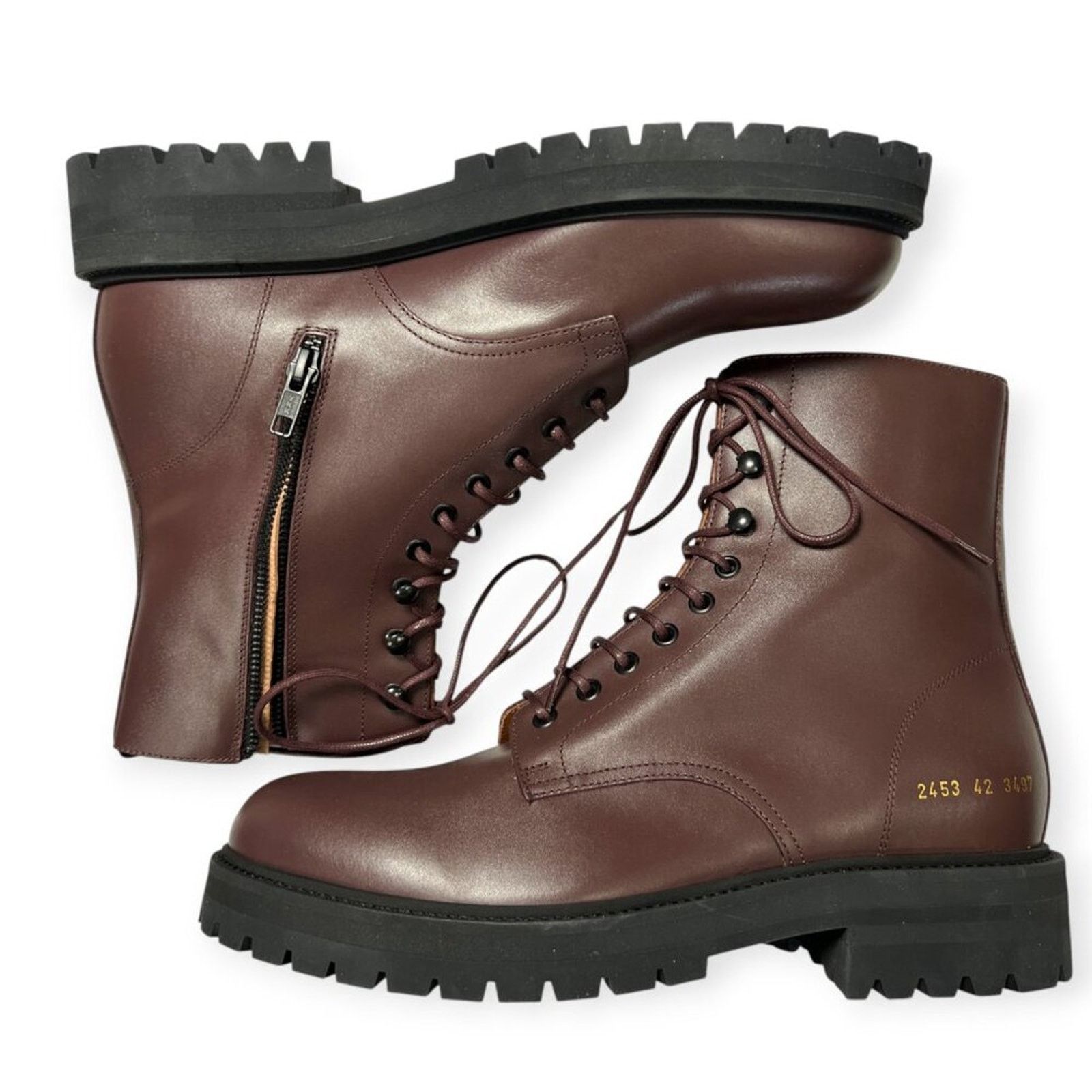 Common Projects Common Projects Burgundy Combat Boot EU 42 NWT ITALY Size US 9 / EU 42 - 7 Thumbnail