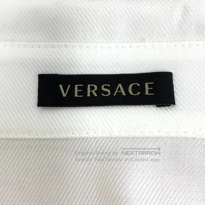 Versace Versace White Cotton Long Sleeve Men's Shirt . Size US M / EU 48-50 / 2 - 5 Thumbnail