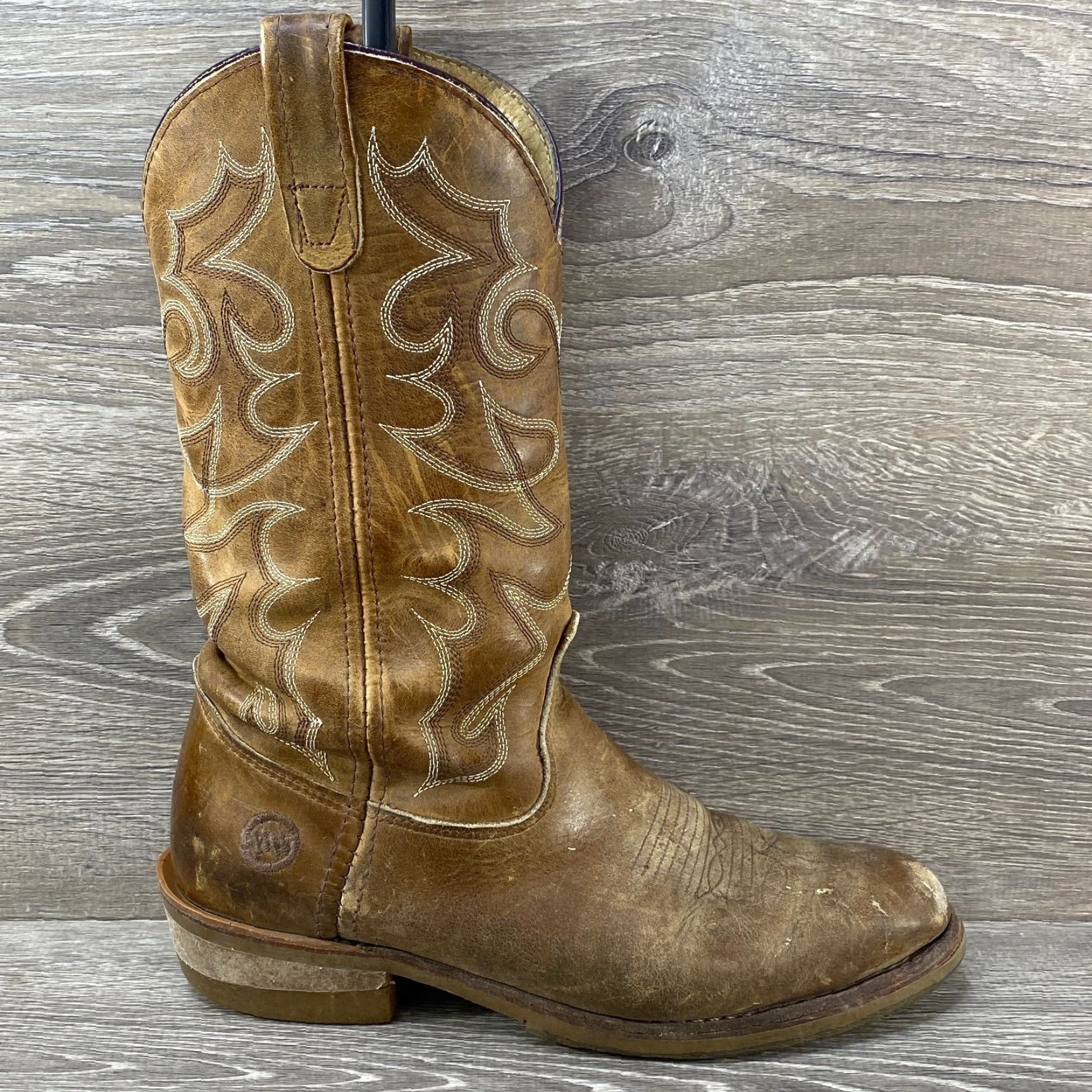 Doublet Double H DH1552 Brown Leather Cowboy Western Work Boots Mens Size 8.5 D Made USA Size US 9 / EU 42 - 2 Thumbnail