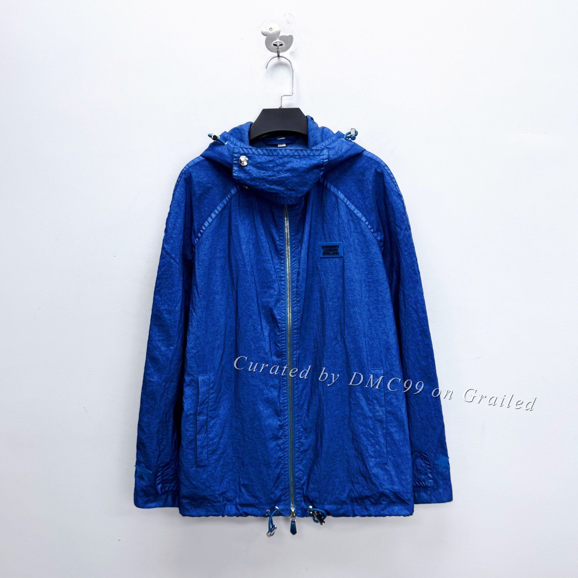 Burberry Burberry Blue Logo Nylon Zip Hooded Jacket Size US S / EU 44-46 / 1 - 1 Thumbnail