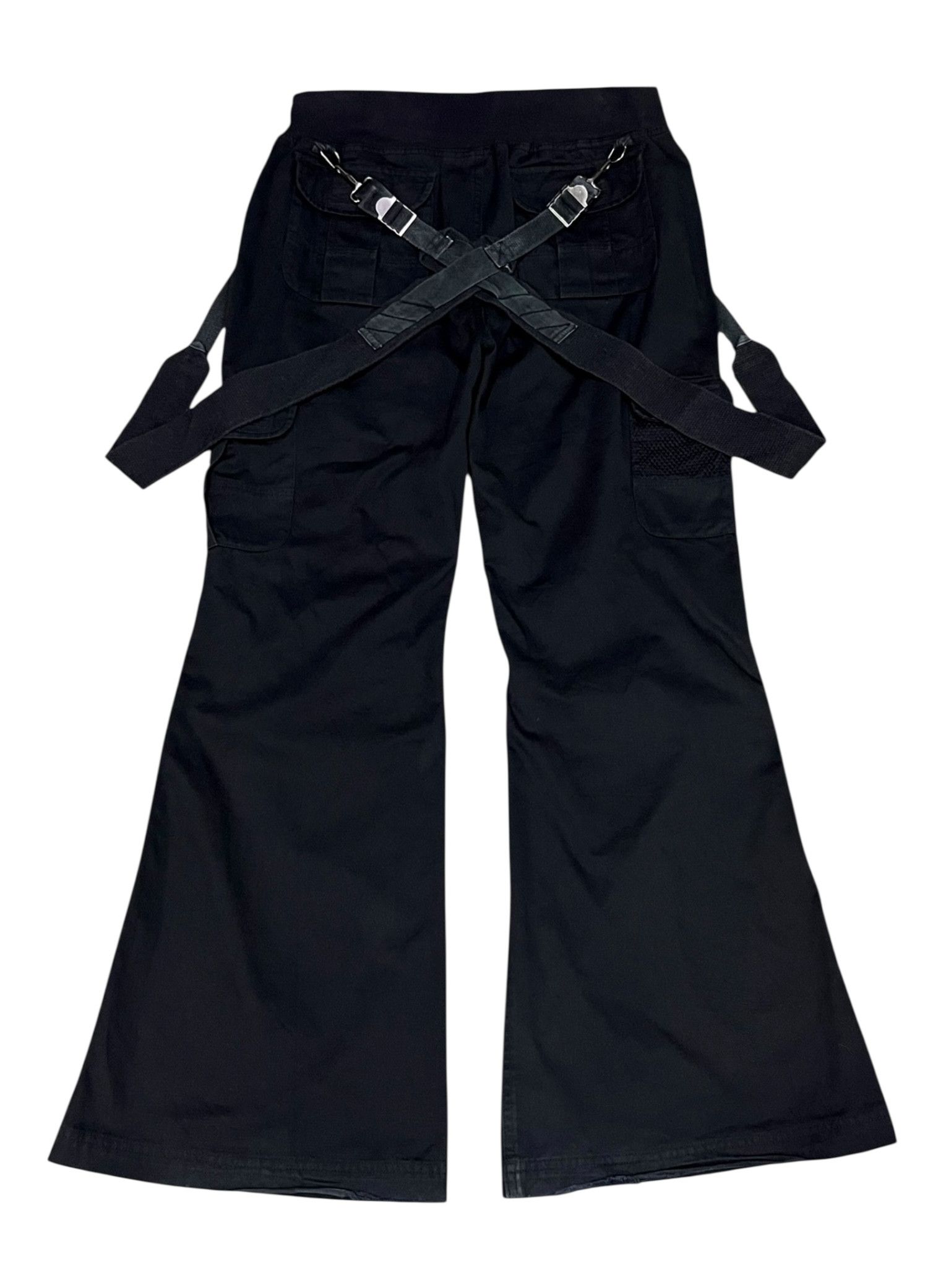 Grailed BLACK BACARRA Bondage Suspender SUPER FLARE Pants GOA Style Size US 32 / EU 48 - 4 Thumbnail