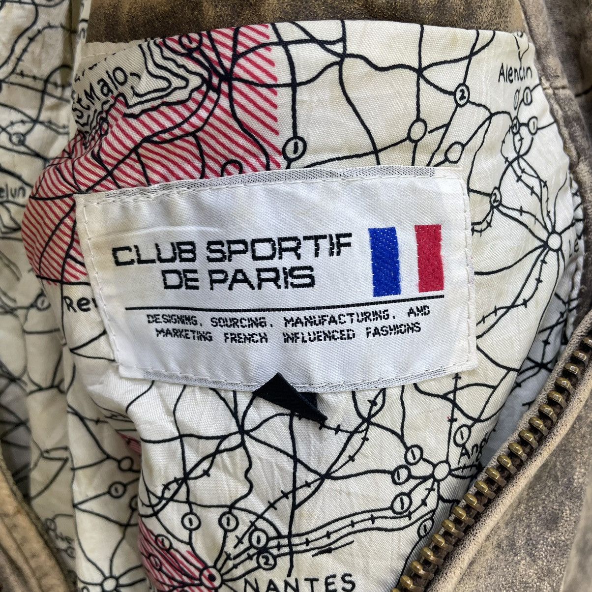 Vintage Vintage Maps Leather Jacket Size US M / EU 48-50 / 2 - 10 Thumbnail