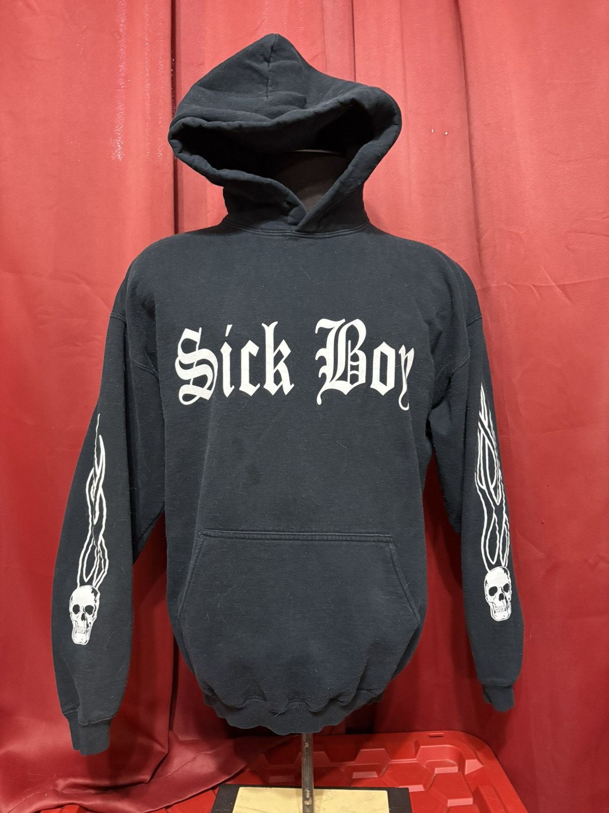 Vintage Vintage Sick Boy Hoodie Motorcycle Club Skull Flame Goth Boy Size US L / EU 52-54 / 3 - 2 Thumbnail