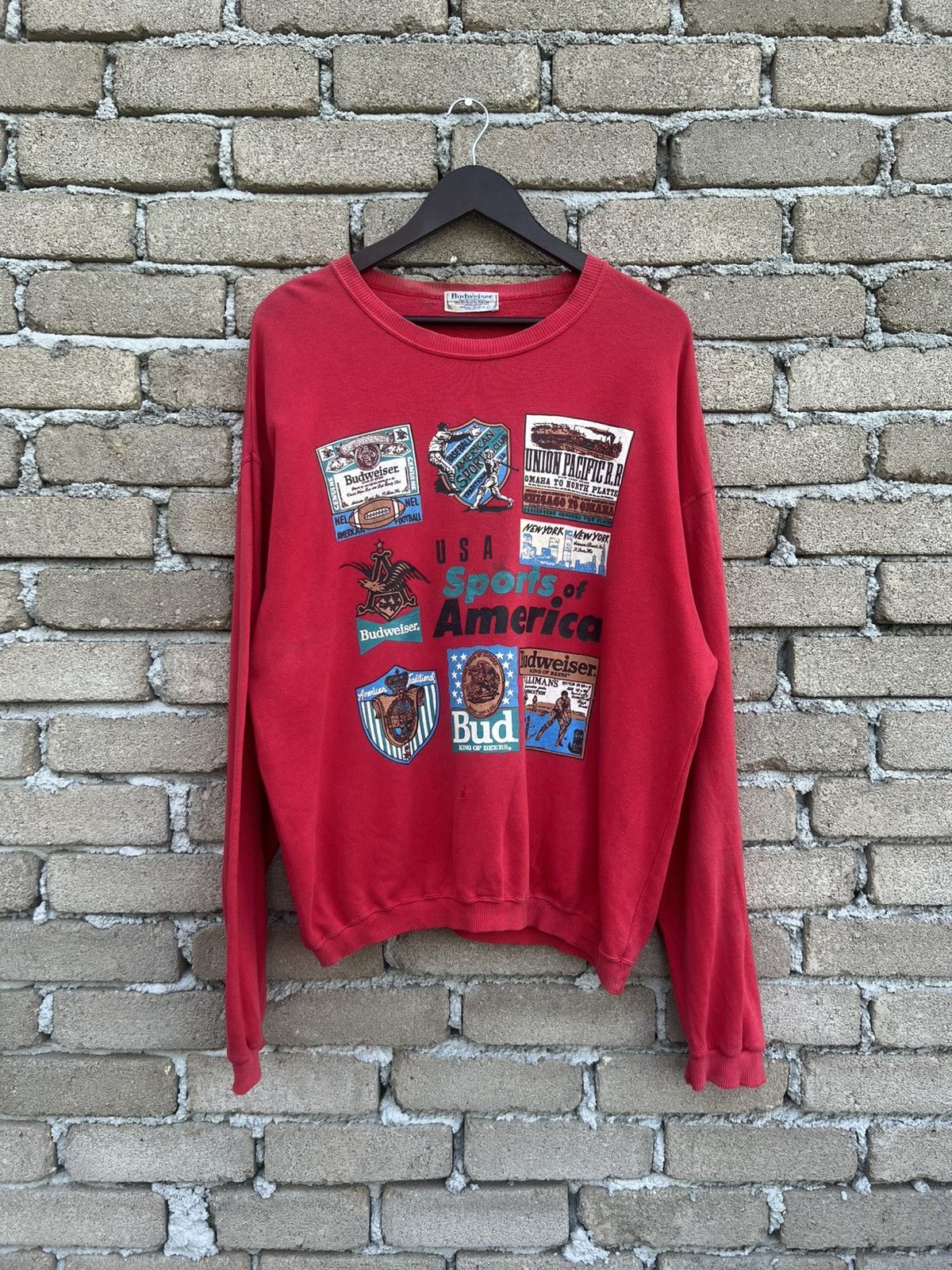 Budweiser Vintage Budweiser USA Sport Of America Sweatshirt Size US L / EU 52-54 / 3 - 2 Thumbnail