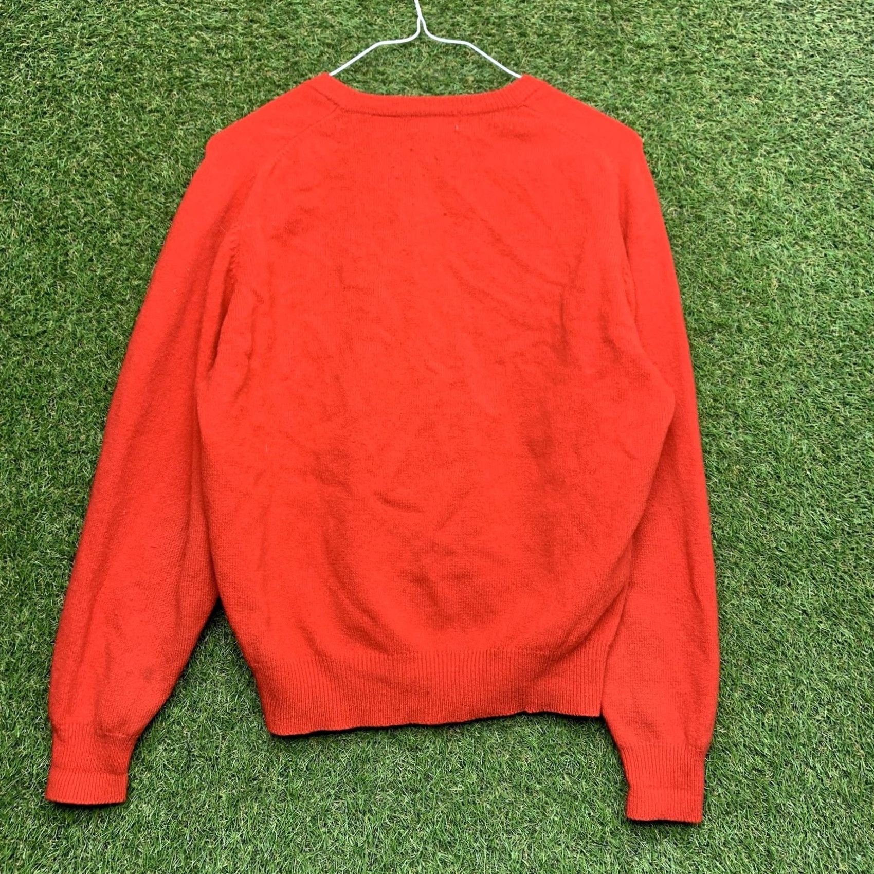 Vintage Danforth & Gifft Jacobsons Lambswool Sweater Mens M Maroon V-Neck Vintage Knit Pullover 100% Cashmere Regular Size M Men Red Solid Short Sleeve? Size US M / EU 48-50 / 2 - 2 Thumbnail