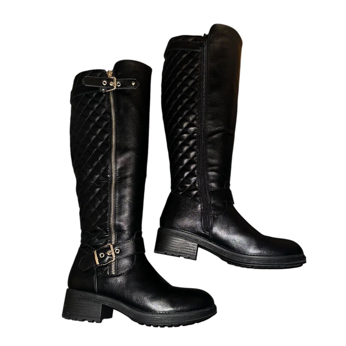 Other Dream Pairs tall block heel riding boots Size US 6 / IT 36 - 3 Thumbnail
