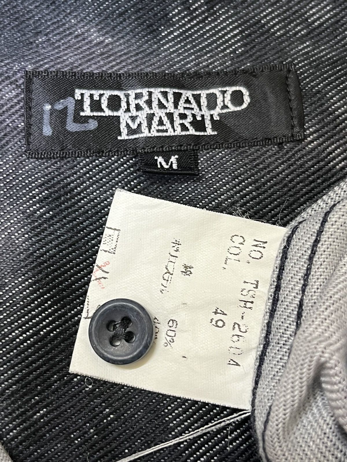 Tornado Mart VINTAGE TORNADO MART SPLASH BLEACH BUTTON UPS DENIM SHIRT Size US M / EU 48-50 / 2 - 11 Thumbnail