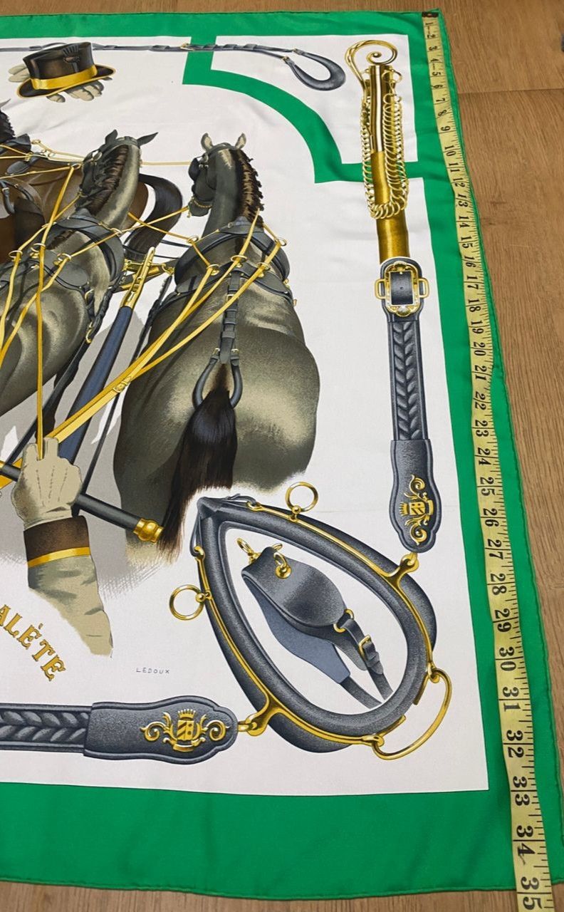 Hermes Hermes Silk Scarf By Created Phillipe Ledoux Hand Rolled Size ONE SIZE - 22 Thumbnail