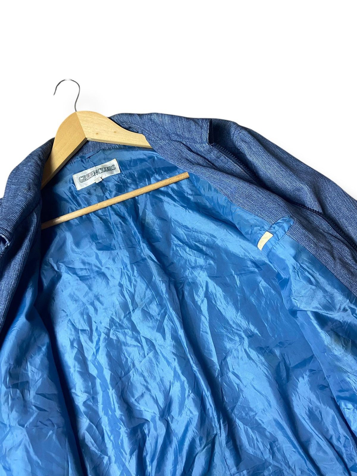 Japanese Brand × Vintage Green Club Brand Denim Jeans Down Jacket (128) Size US S / EU 44-46 / 1 - 4 Thumbnail