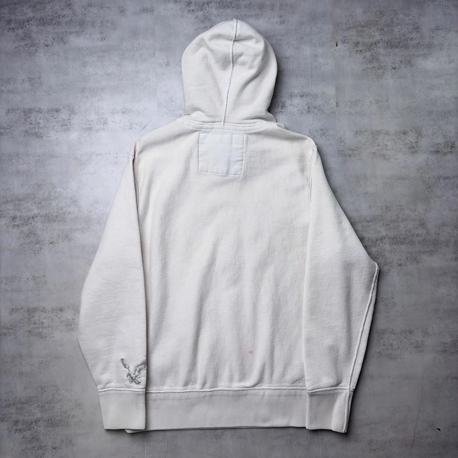 American Eagle Outfitters Y2K White American Eagle Grunge Heavyweight Thermal Hoodie Size US XL / EU 56 / 4 - 8 Thumbnail