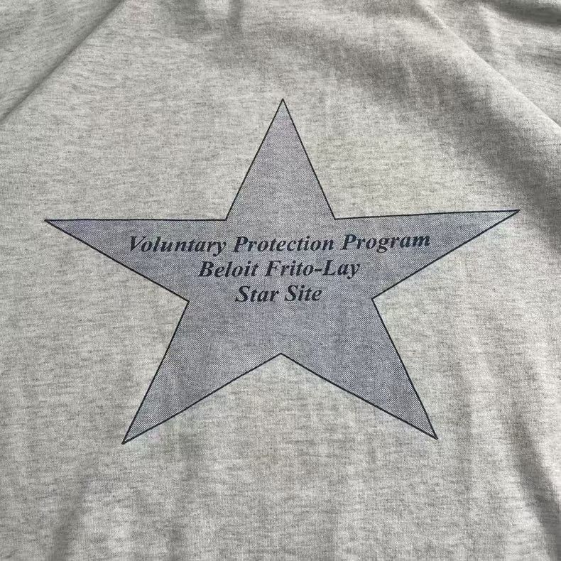 Vintage Grey Casual Retro Star-Print T-Shirt Size US M / EU 48-50 / 2 - 2 Thumbnail