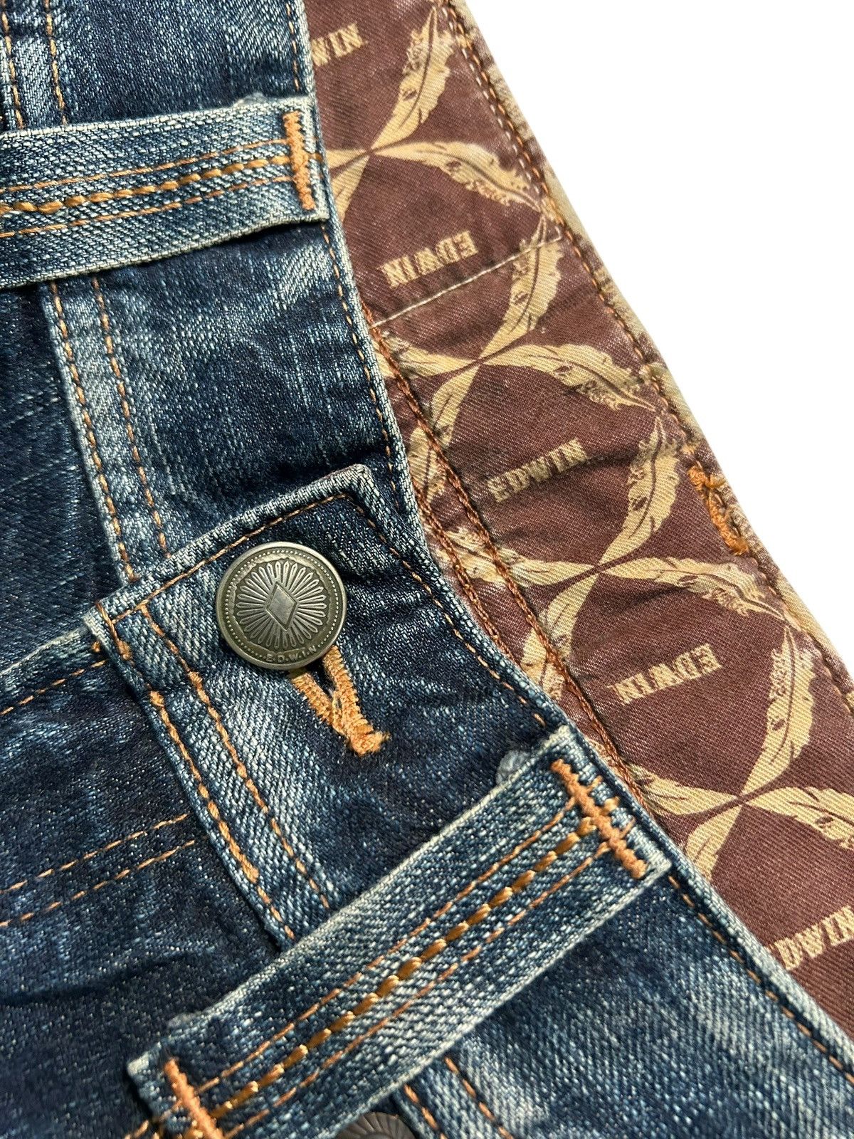 Japanese Brand × Kapital × Vintage FLARE💥 EDWIN XVS NAVAJO MUDWASH PUNK GRUNGE DISTRESSED DENIM Size US 31 - 8 Thumbnail