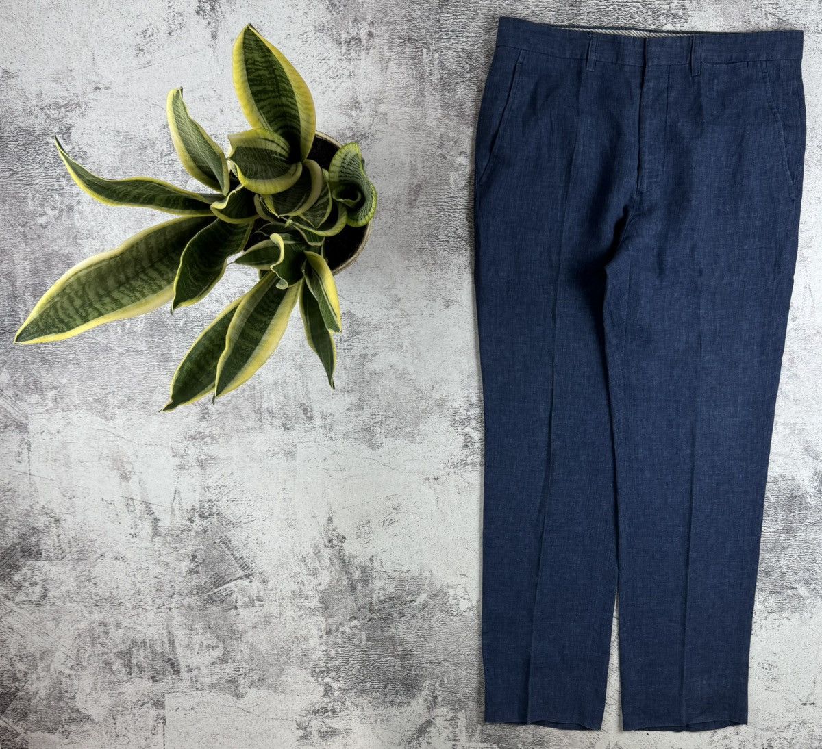 Etro Etro Milano 100% Linen 48R Size Classic Blue Men’s Blazer Jacket Trousers Suit Size 48R - 3 Thumbnail