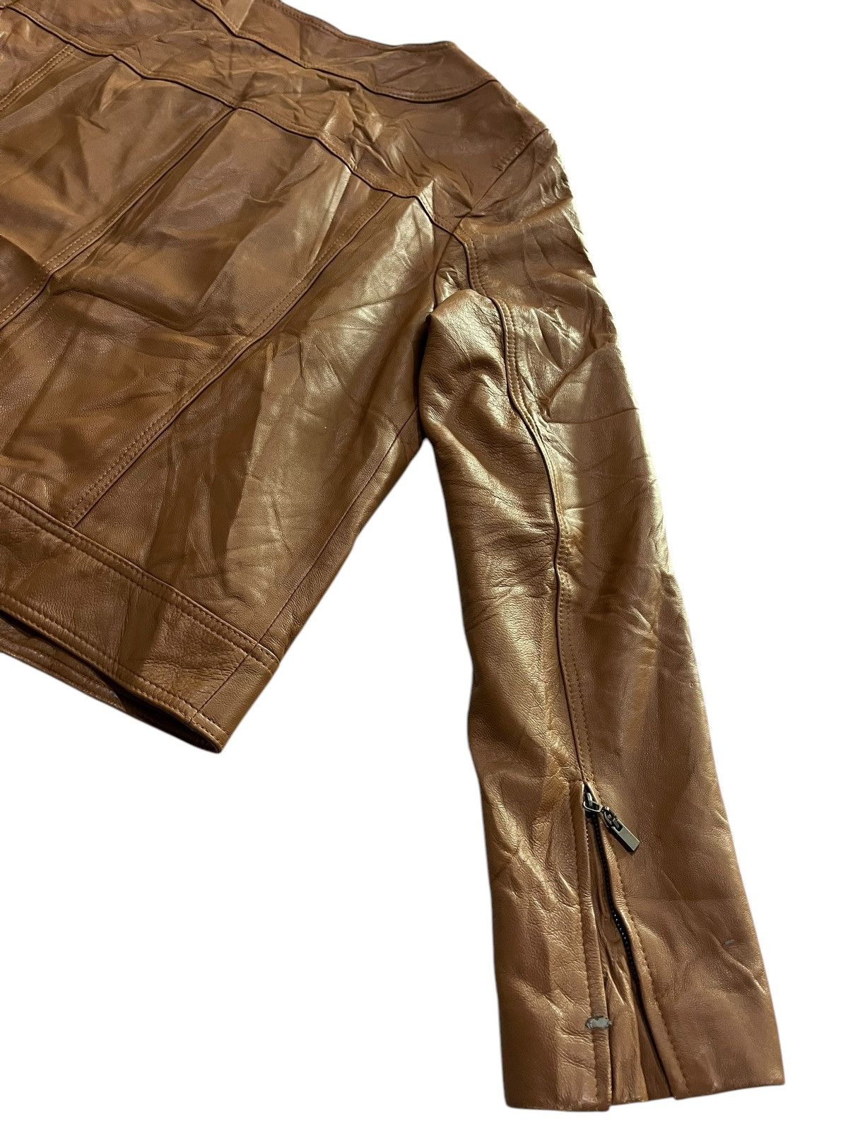 Genuine Leather × Vintage 🇮🇹 GENUINE LEATHER JACKET MADE IN ITALY Size L / US 10 / IT 46 - 10 Thumbnail
