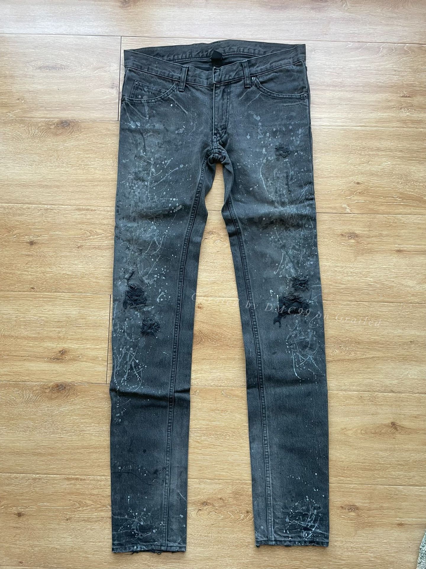 Pledge Pledge Distressed Paint Splatter Jeans Size US 32 / EU 48 - 1 Thumbnail