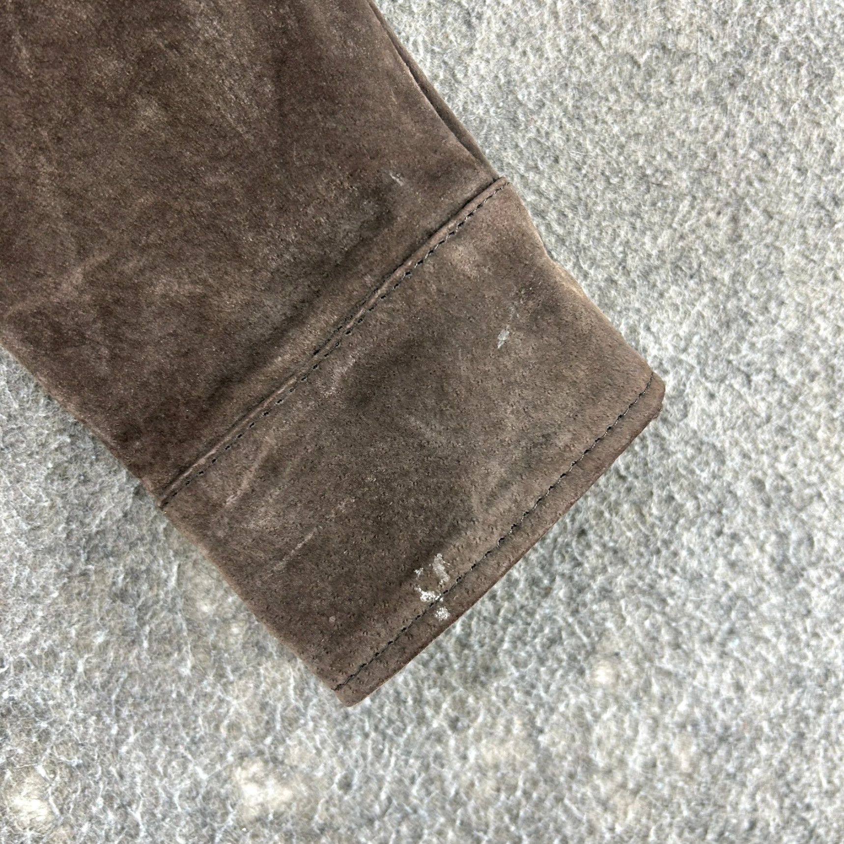Vintage VINTAGE Ami Jacket Womens M Brown Trucker Genuine Leather Suede Button Shirt 90s Size M / US 6-8 / IT 42-44 - 4 Thumbnail