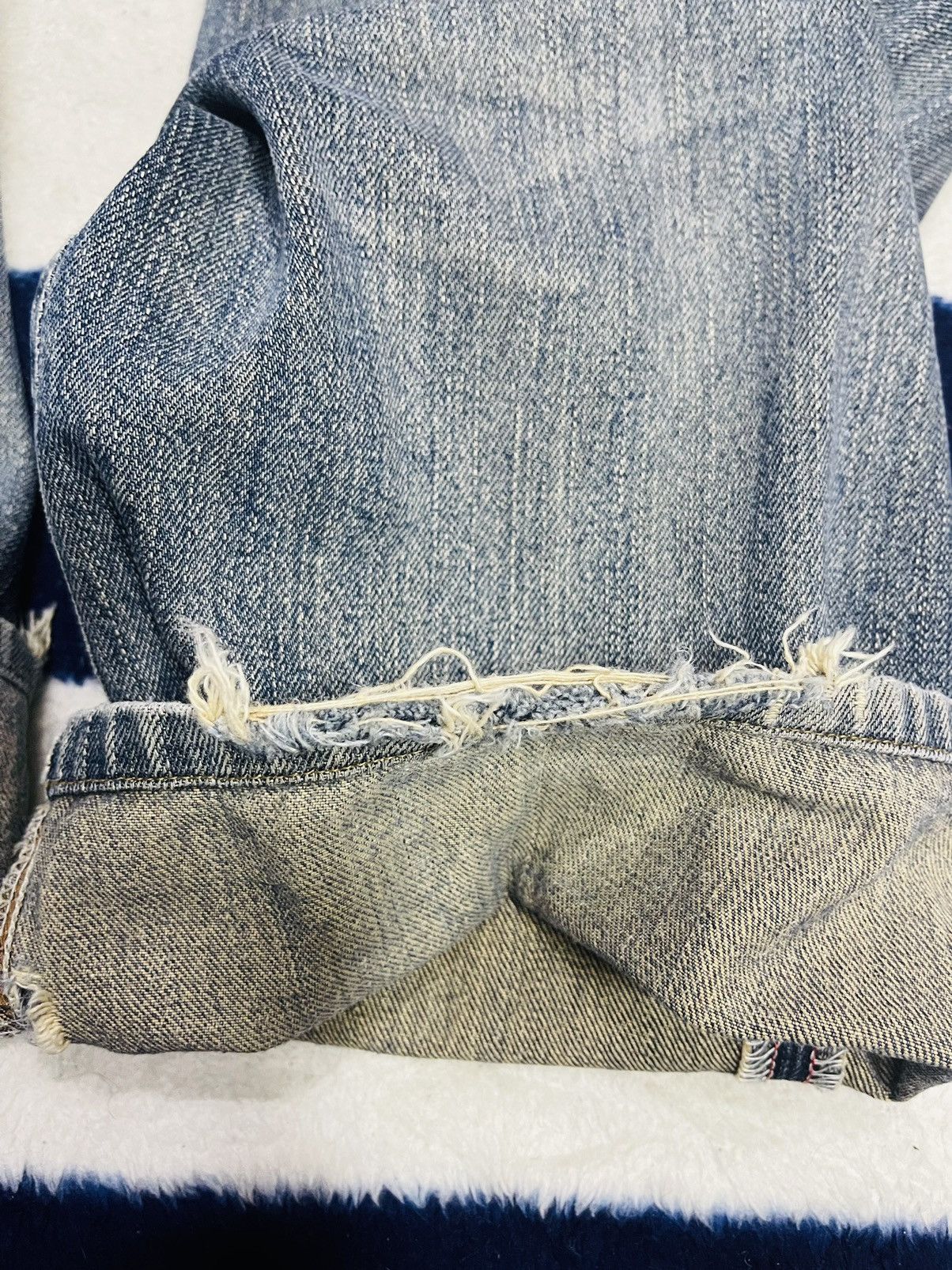 Edwin × Japanese Brand Distressed Edwin Jeans (11) Size US 30 / EU 46 - 6 Thumbnail