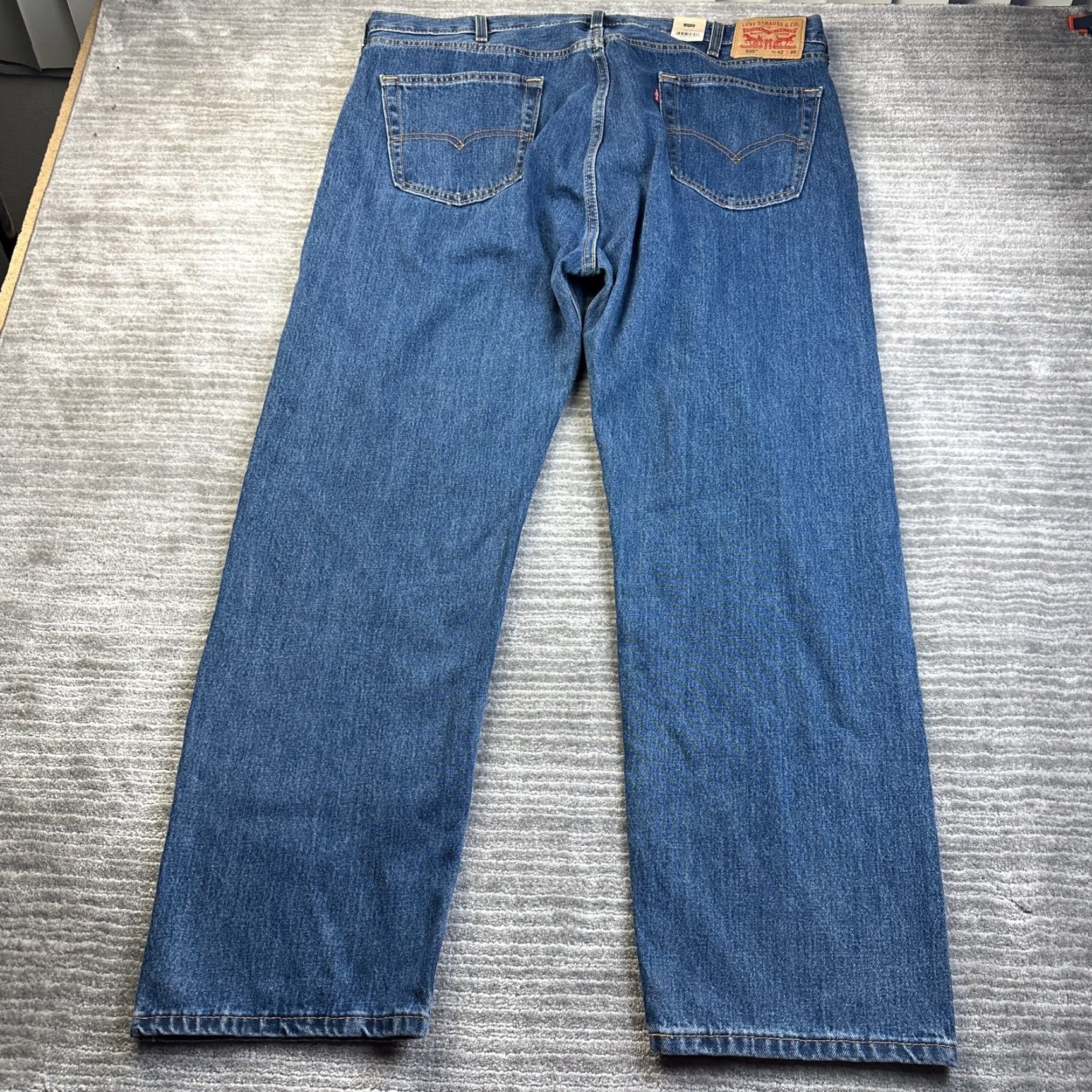 Levi's Levi's 505 Jeans Mens 42x30 Blue Denim Straight Wash Jeans Pants Regular Men's 505 Straight Blue Levi's 500 Series Size US 42 / EU 58 - 2 Thumbnail