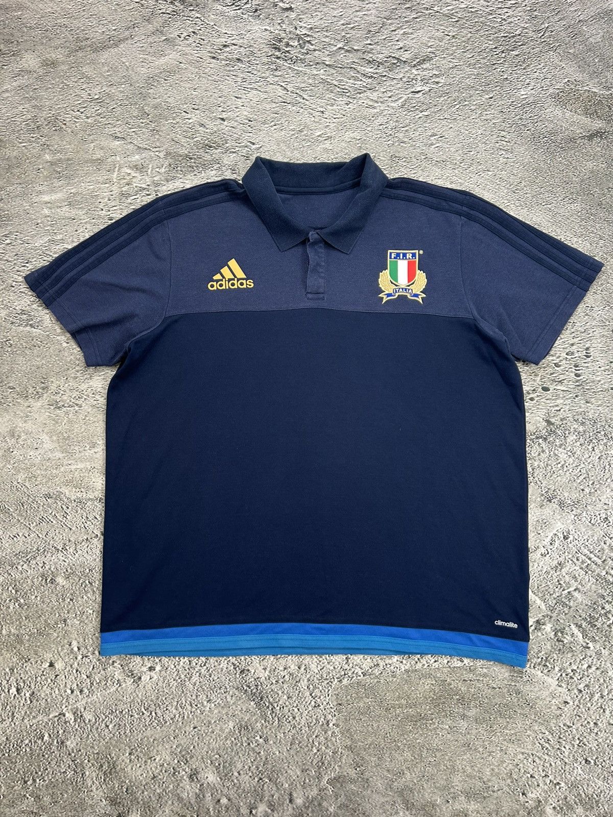 Adidas × Vintage Italy Adidas vintage polo T-shirt navy blue Chief Keef Size US XXL / EU 58 / 5 - 1 Thumbnail