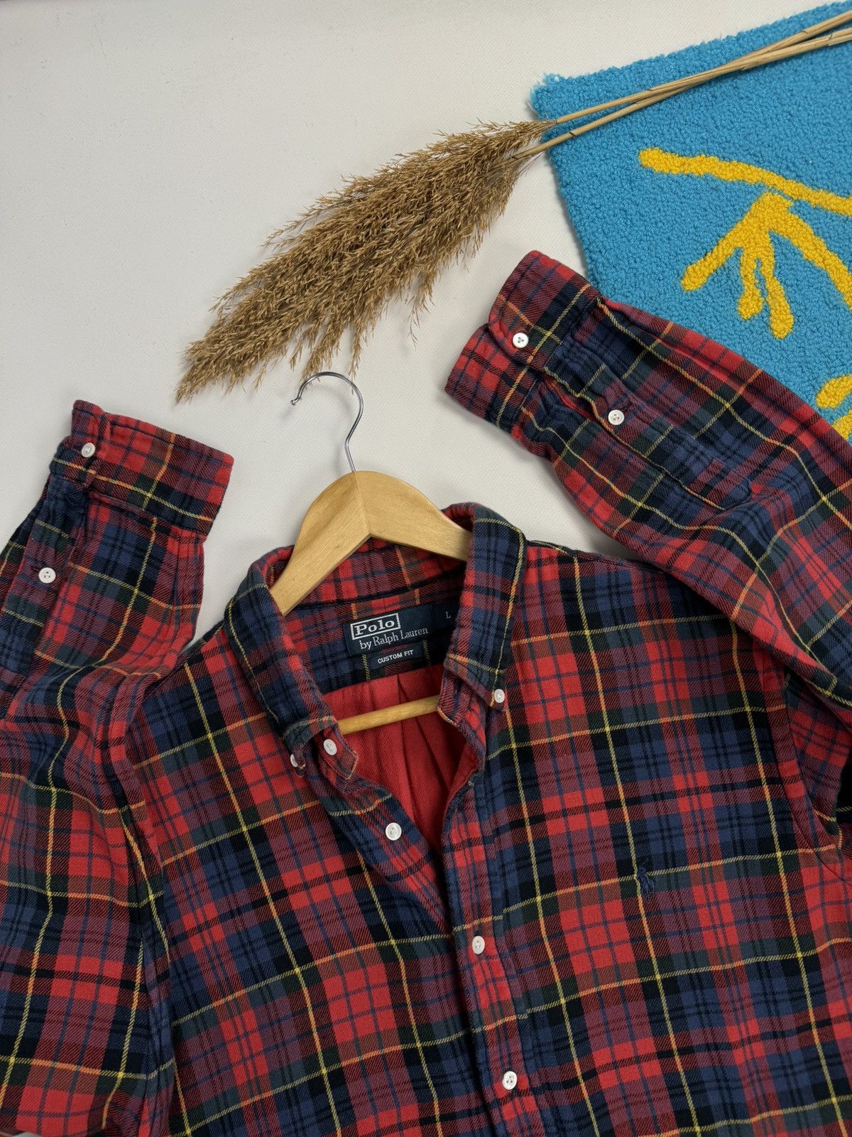 Ralph Lauren × Vintage Vintage 90’s Ralph Lauren Flannel Heavy Stripe Shirt Size US L / EU 52-54 / 3 - 3 Thumbnail