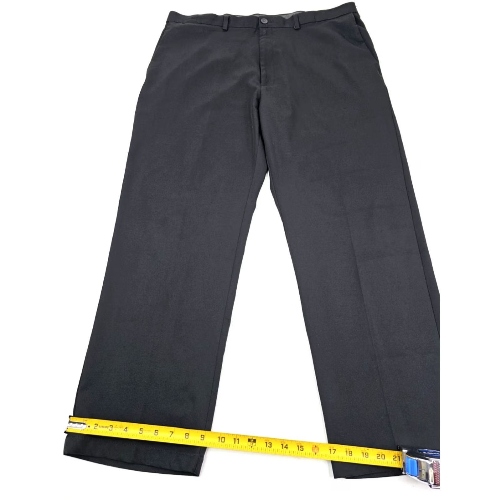 Haggar Haggar Black 40x30 Haggar Cool 18 Pro Classic Pants Men’s 40x30 Black Performance Golf Dress Slacks Stretch Comfort Fit Size US 40 / EU 56 - 3 Thumbnail