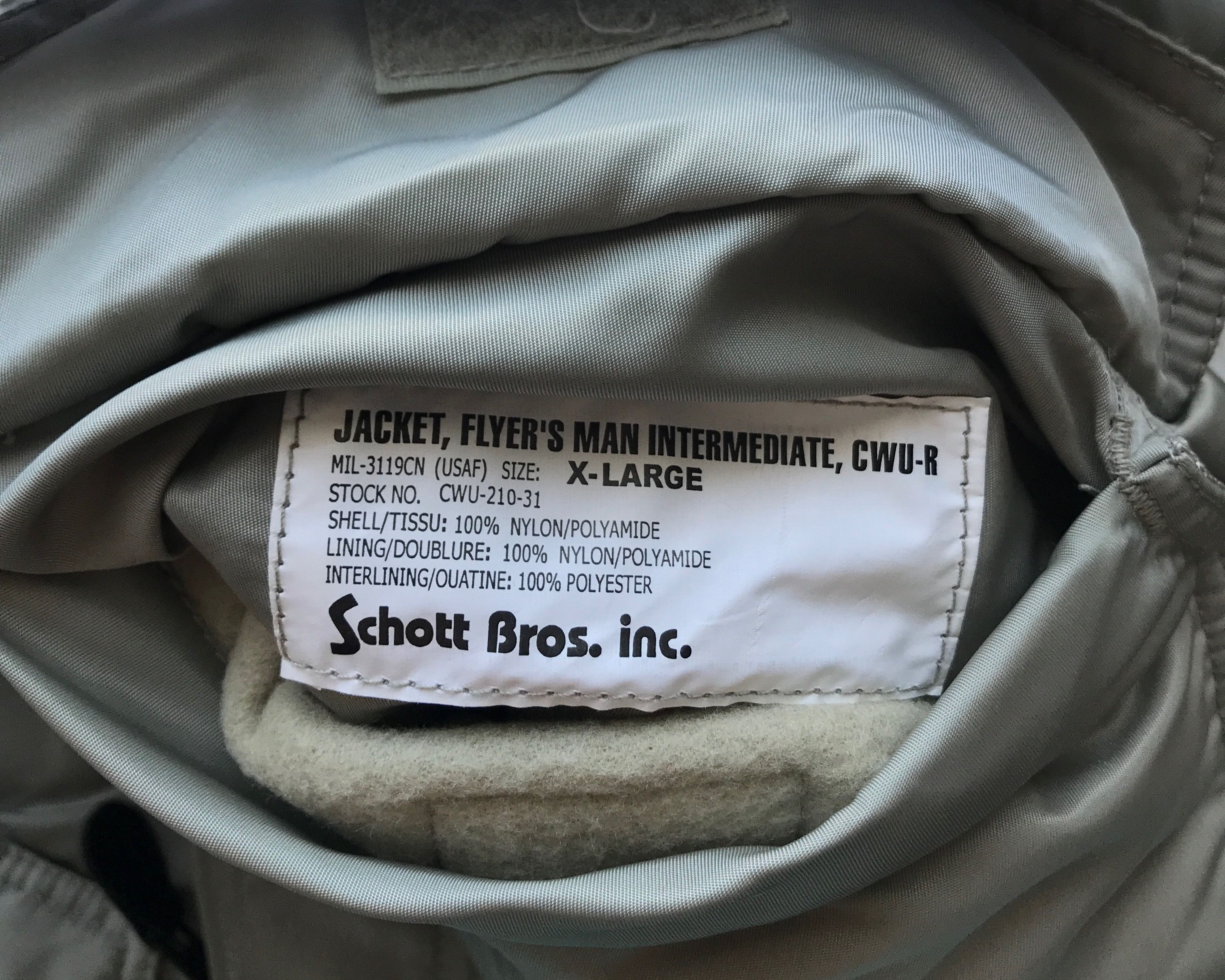 Schott SCHOTT CWU-R FLYING BOMBER JACKET Size US XL / EU 56 / 4 - 8 Thumbnail