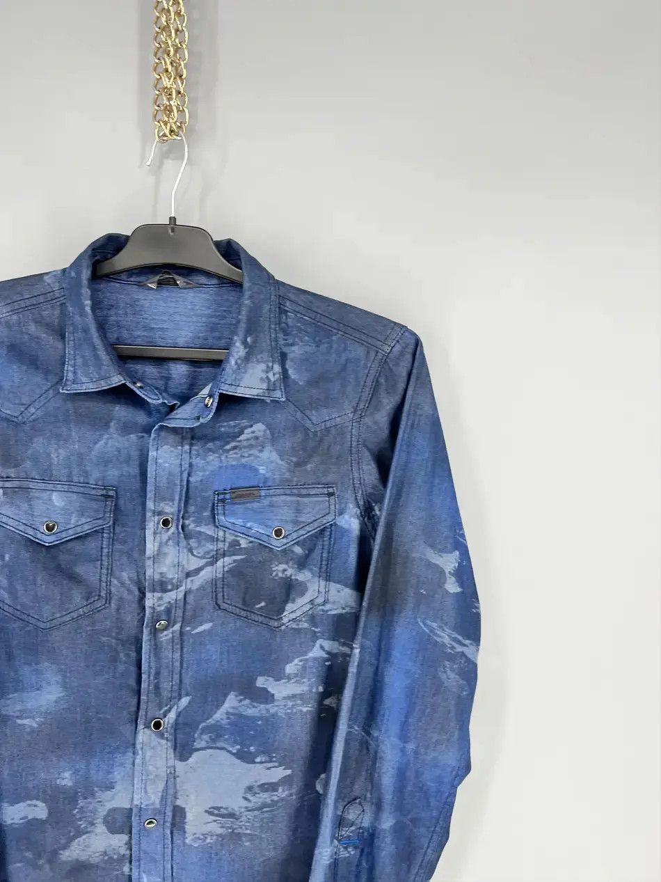 Diesel Diesel Industry Pearl Snap Denim Long Sleeve Shirt Size M Size US M / EU 48-50 / 2 - 5 Thumbnail