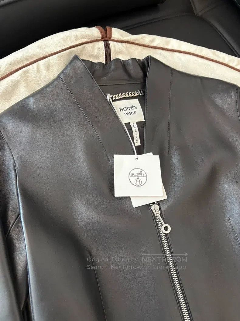 Hermes Hermes Show Model Leather Jacket Size XXS / US 00 / IT 34 - 2 Thumbnail