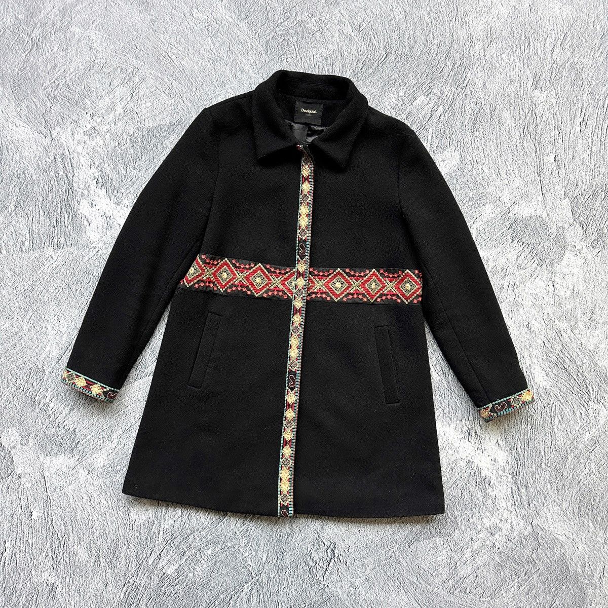 Desigual Desigual ElisabethCoat Wool Full Zip Jacket RRP - 360$ Size L / US 10 / IT 46 - 11 Thumbnail