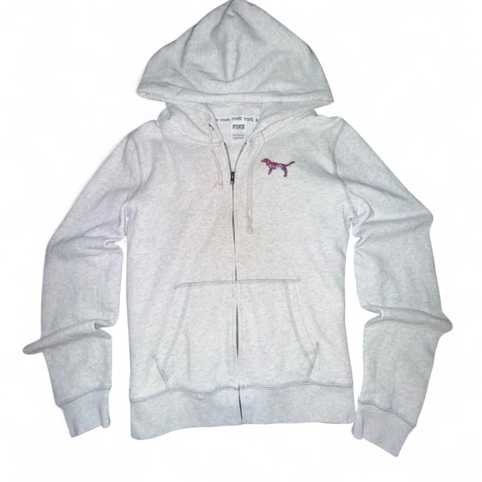 Other VINTAGE Gray Victoria's Secret Y2K Hoodie Size L / US 10 / IT 46 - 4 Thumbnail