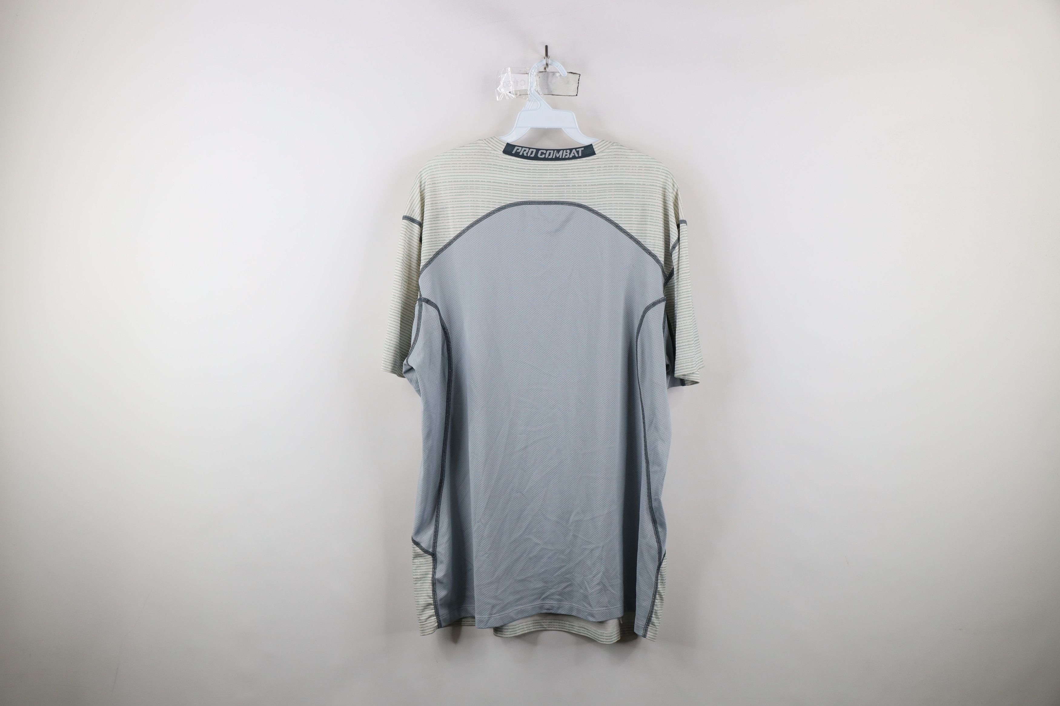Nike × Vintage Nike Pro Combat Compression Training Gym T-Shirt Gray Size US XL / EU 56 / 4 - 12 Thumbnail