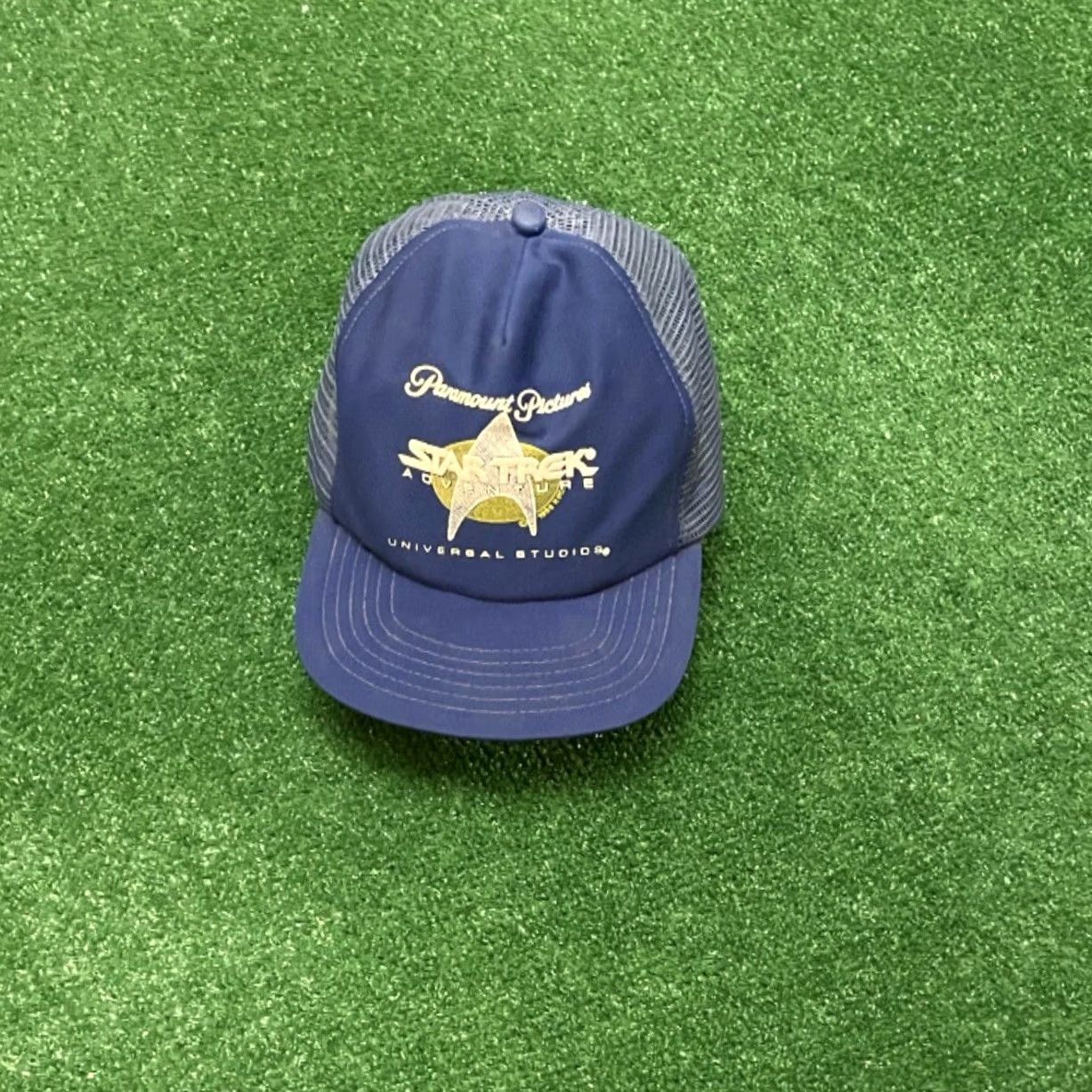 Vintage VINTAGE Star Trek Adventure Universal Studios Trucker Hat Adult Blue 80s Mens Size ONE SIZE - 4 Thumbnail