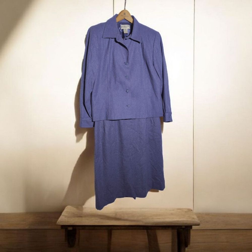 Pendleton Pendleton Suit Skirt Set sz 14/12P Minor Flaw, Virgin Wool Size L / US 10 / IT 46 - 1 Thumbnail