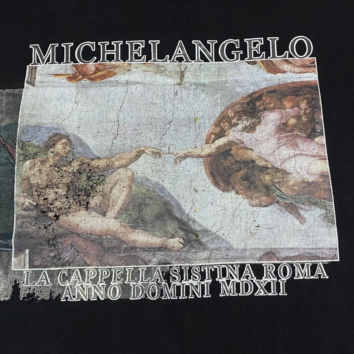 Vintage Vintage michelangelo art tee Size US M / EU 48-50 / 2 - 2 Thumbnail